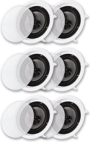 Acoustic Audio CS-IC83 in Ceiling 8" Speaker 3 Pair Pack 3 Way Home Theater 2100 Watt