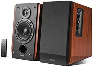 Edifier R1700BT Bluetooth Bookshelf Speakers - Active Near-Field Studio Monitors - Powered Speakers 2.0 Setup Wooden Enclosure - 66w RMS