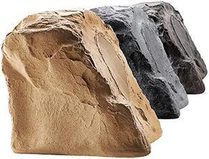 OSD Audio 8" High Fidelity Outdoor Rock Speaker Durable Weather-Resistant Design, Single - Sandstone Brown RS850