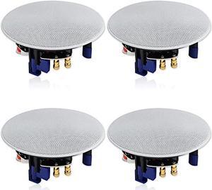 Herdio 320 Watts 2 Way Flush Mount Ceiling Speakers 4 Inches Perfect for Bathroom, Kitchen,Living Room,Office 4 Speakers