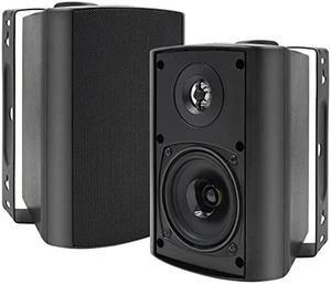 Herdio 4 Inch Outdoor Bluetooth Speakers Waterproof Wireless,Indoor, Patio,Deck Wall Mount Speakers (Black)