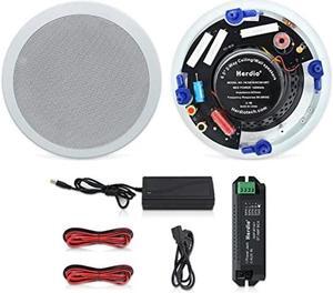 Herdio 6.5 Inch Bluetooth Ceiling Speakers 320W 2-Way Flush Mount in Wall Speakers for Home Bathroom Kitchen Office with Full Range Superior Sound,HCS-818BT