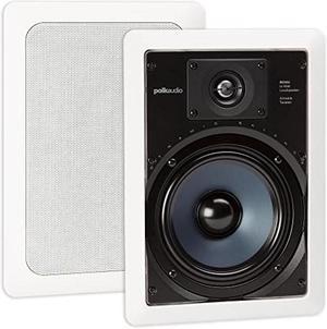 Polk Audio RC65i 2-way Premium In-Wall 6.5" Speakers, Pair of 2 Perfect for Damp and Humid Indoor/Outdoor Placement - Bath, Kitchen, Covered Porches (White, Paintable-Grille)