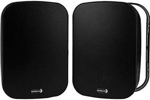 Dayton Audio IO65XTB 6-1/2" IP66 70/100V 8 ohm Indoor/Outdoor 2-Way Speaker Pair w/Radiator Black