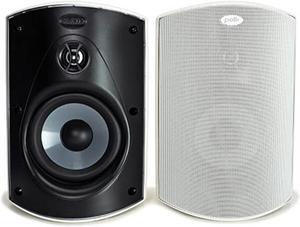 Polk Audio Atrium 5 Outdoor Speakers with Powerful Bass (Pair, White), All-Weather Durability, Broad Sound Coverage, Speed-Lock Mounting System