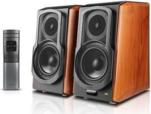 Edifier WiFi Audiophile Active Bookshelf 2.0 Speakers, Wireless Hi-Fi Bookshelf Speaker, 120W RMS Sound System with Bluetooth/Optical/RCA x 2/Coaxial - S1000W - Pair