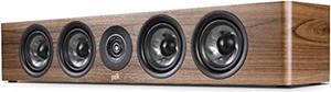Polk Audio Reserve Series R350 Slim Center Channel Loudspeaker, Doubles as Left/Right Surround Speaker 1" Pinnacle Ring Tweeter & Four 4" Turbine Cone Woofers Dolby Atmos & IMAX Enhanced Walnut Brown
