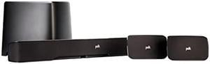 Polk Audio True Surround III 5.1 Channel Wireless Surround Sound System, Includes Sound Bar, L & R Rear Surrounds and 7'' Subwoofer, Dolby Digital Decoding, Built-in Bluetooth, Easy Setup, Black