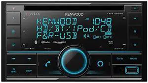 Kenwood Excelon DPX795BH Double DIN Bluetooth in-Dash Car Stereo CD Receiver with Amazon Alexa Compatibility