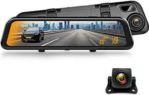 REXING M2 Smart BSD ADAS Dual Mirror Dash CAM 12" IPS Touch Screen, 1080p (Front+Rear),GPS,Stream Media, Parking Monitor, Night Vision,Blind SPOT Detection, Backup Camera for CAR, Pick UP Truck, Taxi