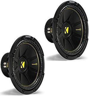 (2) KICKER 44CWCD124 CompC 12" 1200 Watt Dual 4-Ohm Car Subwoofers Subs CWCD124