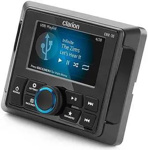Clarion CMR-30 Wired Marine Remote with 3" Full-Color LCD Display, IP67, Compatible with CMM-20, CMM-30 & CMM-30BB