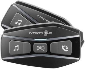 Interphone Cellularline, 2 Intercoms for Motorcycle with Bluetooth Communication, Model U-Com 16, Up to 4 Motors, Distance 1Km, Motorcycle Intercom Compatible with OEM and GPS, Waterproof, Universal
