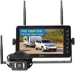 Haloview BT7 RV Backup Camera Wireless FHD 1080P DVR Rearview Full-Color Night Vision Cam and 7" Monitor System Adapter for Furrion Pre-Wired RV,Truck,Trailer,Truck,Camper,Van,Pickup