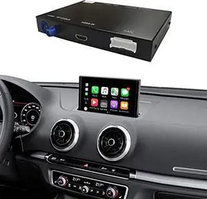 Ninetom Wireless CarPlay Android Auto Retrofit Kit for 2013-2018 Audi A3/S3, Carplay Module Receiver Box Support Navigation, Maps, Music, Mirroring, Camera