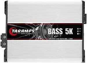Taramps Bass 5k 5000 watts Rms Car Audio Amplifier 1 ohm Mono amp Class D 1 Channel Low Pass Subsonic Filter Bass Boost, Monoblock High Performance, RCA Power Amplifier