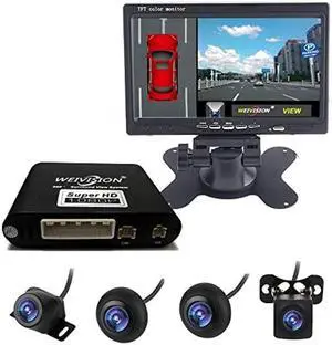 Weivision Super Hd 1080P 360 Degree Bird's Eye-View Camera Dvr System Bird View Panoramic All Round View System + 7inch Hd Display (with 7inch HD Display)