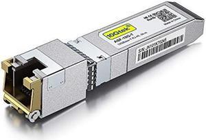 SFP+ to RJ-45 10GBase-T Module, 10Gbe SFP+ to Copper Ethernet Transceiver for Dell Force10 GP-10GSFP-T, TP-Link TL-SM5310-T, Ubiquiti UniFi UF-RJ45-10G and More, RJ-45 SFP+ CAT.6a, up to 30-Meter
