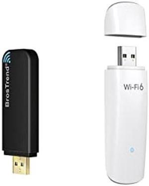 BrosTrend Linux USB WiFi Adapter 1200Mbps USB3.0 Wireless Dual Band Wi-Fi and AX1800 WiFi 6 Linux Compatible WiFi Adapter for PC and Raspberry Pi 2+