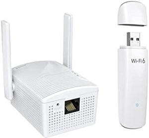BrosTrend AC1200 WiFi to Ethernet Adapter Dual Band Universal Wireless Bridge for Printer and AX1800 WiFi 6 Linux Compatible WiFi Adapter for PC and Raspberry Pi 2+