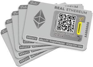 Ballet 5-Pack Real Ethereum (ETH) - The Easiest Crypto Cold Storage Card - Cryptocurrency Hardware Wallet with Multicurrency and NFT Support