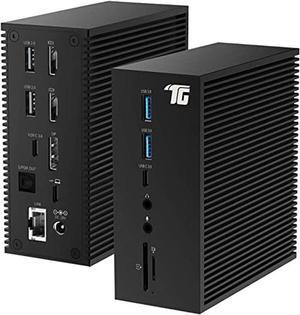 Tiergrade USB C Docking Station Dual Monitor for Windows/macOS, 17 in 1 Triple Display Laptop Docking Station, USB-C Dock with Dual 4K HDMI, DP, S/PDIF, 6 USB Ports, Ethernet, Audio, SD/TF, 60W PD