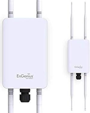 EnGenius Technologies ENH1350EXT Wi-Fi 5 AC1300 2x2 Dual-Band Outdoor Long Range Access Point/Range Extender/Bridge Features IP67 Rated, MU-MIMO, Fast Roaming (Mounting Kit & PoE Injector Included)