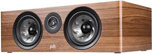 Polk Audio Reserve Series R400 Large Center Channel Loudspeaker, 1" Pinnacle Ring Tweeter & Dual 4" Turbine Cone Woofers, Hi-Res Certified, Dolby Atmos & IMAX Enhanced, Wall Mountable, Walnut Brown