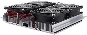 Thermoelectric Cooler Peltier, 12V 240W Semiconductor Refrigeration Cooling System Cold Plate Cooler with Fan
