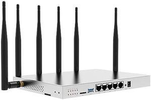 Wiflyer WG3526 4G LTE Router | AC1200Mbps Dual Band CAT4 Wireless Router with Metal Case and Detachable 6x5dBi Antennas| Gigabit Ethernet with TF Card Slot & USB3.0 Port & SIM Card Slot