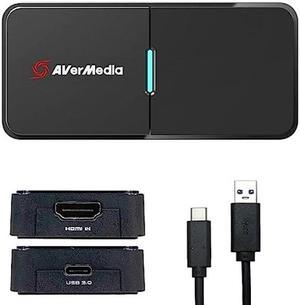 AVerMedia BU113 Live Streamer Cap 4K HDMI DSLR Video Capture Card for Content Creation - Capture and Stream in 2160p30, Record in 1080p60 HDR, USB Type-C, TAA/NDAA Compliant
