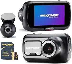 Nextbase 422GW Dash Cam Front + Rear Window Camera with 32GB SD Card - Full 1440p/30fps Quad HD Small in Car- WiFi Bluetooth GPS- Alexa Voice Control- Parking Mode Night Vision- 280/360 Degree Dual 6