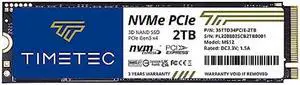 Timetec 2TB SSD NVMe PCIe Gen3x4 8Gb/s M.2 2280 3D NAND 1800TBW High Performance Read/Write Speed Up to 3,400/3,000 MB/s Internal Solid State Drive for PC Laptop and Desktop