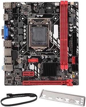 DDR3 Motherboard, PCB B75M Desktop Computer Motherboard Support 1155 Pins I3 I5 I7 Processor 2 DDR3 100M Network Card Interface Stable Power Gaming Motherboard