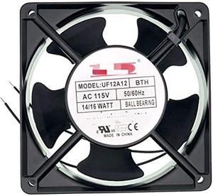 LEYEYDOJX New Aluminum Frame Cooling Fan for MECHATRONICS UF12A12-BTH AC 115V 50/60Hz 120mm Fan 14/16 WATT P/N:UF12A12 Size:120x120x38mm.