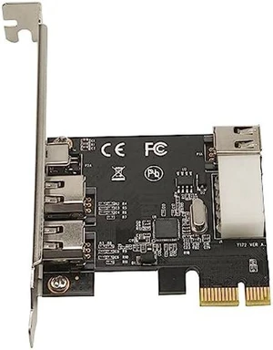 PCIe 4 Ports 1394A Firewire Expansion Card Fit for Desktop PCs,3X 6Pin and 1X 4Pin PCI Express Controller IEEE 1394A Firewire 400 Adapter with Low Profile Bracket and Cable PCIe 4 Ports 1394A Firewire Expansion Card Fit for Desktop PCs,3X 6Pin and 1X 4Pin PCI Express Controller IEEE 1394A Firewire 400 Adapter with Low Profile Bracket and Cable