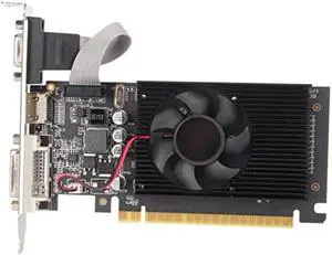 EBTOOLS GT610 Graphics Card, 2GB 64bit DDR3 Computer Gaming Graphics Card, HDMI DVI VGA, PCI Express 1.1 x 16, Single Cooling Fan, for Computer Desktop
