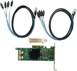 LSI 9207-8i RAID Controller Card SAS 6Gbs HBA P20 IT Mode for ZFS FreeNAS unRAID RAID Expander Card + 2 * 8087 SATA Cable