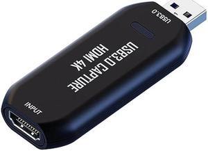 Cam Link 4K HDMI Video Capture Card, External Camera Capture Card for DSLR, Camcorder, Action cam as Webcam, USB 3.0 2K50/1080P 60FPS Video Recorder, Capture Card for Streaming on OBS/Zoom,Windows/MAC