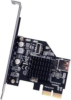 CY Card USB 3.1 10Gbps Front Panel Type-E Socket & USB 2.0 480Mbps to PCI-E Express Adapter for Motherboard