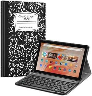 Fintie Keyboard Case for All-New  Fire HD 10 Tablet (13th Generation, 2023 Release), Slim Lightweight Cover with Detachable Bluetooth Keyboard, Composition Book