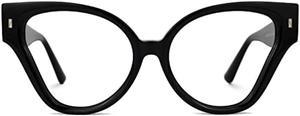 Zeelool Trendy Acetate Cat Eye Blue Light Blocking Glasses Eyewear with Anti-Reflective Coating for Women Jarmon ZJGA340578-02 Black