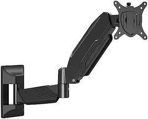 MOUNT PRO Monitor Wall Mount for 13 to 32 Inch Computer Screens, Single Monitor Arm with Tilt/Swivel/Rotation Adjustable, Gas Spring Wall Monitor Mount Holds up to 17.6lbs, Vesa Wall Mount 100x100