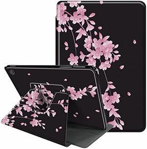 360 Degree Rotation Portable Case for Fire HD 10  10 Plus Tablet101 11th Generation 2021 Release MultiAngle Viewing Protective Cover with Auto WakeSleep Cherry Blossom