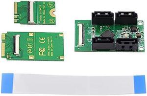 xiwai Mini PCI-E & NGFF A+E to SATA 3.0 4 Ports Adapter Cable 6Gbps - Expand Your SSD Storage Capacity