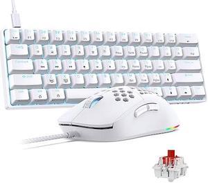 DIERYA TMKB 60 Percent Keyboard and Mouse Combo  Red Switch