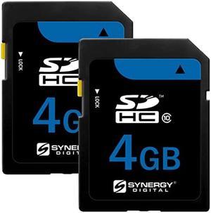 Synergy Digital 4GB, SDHC Memory Cards - Class 10, 20MB/s, 300 Series - Pack of 2