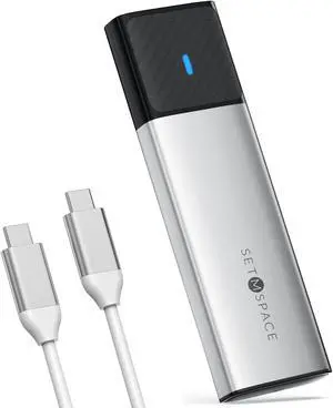 SETMSPACE SSD Enclosure Tool-Free, M.2 NVME SSD Enclosure USB C 10Gbps, NVME Enclosure Aluminum to PCIe M-Key, M.2 Enclosure with USB C Cable Only for NVME SSDs 2230/2242/2260/2280(Silver) SETMSPACE SSD Enclosure Tool-Free, M.2 NVME SSD Enclosure USB C 10Gbps, NVME Enclosure Aluminum to PCIe M-Key, M.2 Enclosure with USB C Cable Only for NVME SSDs 2230/2242/2260/2280(Silver)