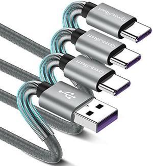 [3Pack 6ft] Compatible with Samsung Galaxy S9 S10 S8 Plus Charger Cord(3A Fast Charging), TPE USB C Type Charger Cable,USB A to Type C Replacement for Samsung A32/A12/A10e/A20/A51/Note 20/9/8-Tarnish