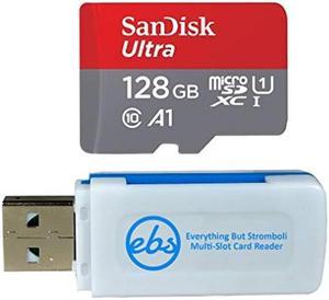 SanDisk 128GB SDXC Micro Ultra Memory Card Bundle Works with Motorola Moto G6 G6 Play G6 Plus G6 SDSQUAR128GGN6MN Plus 1 Everything But Stromboli TM Combo Card Reader